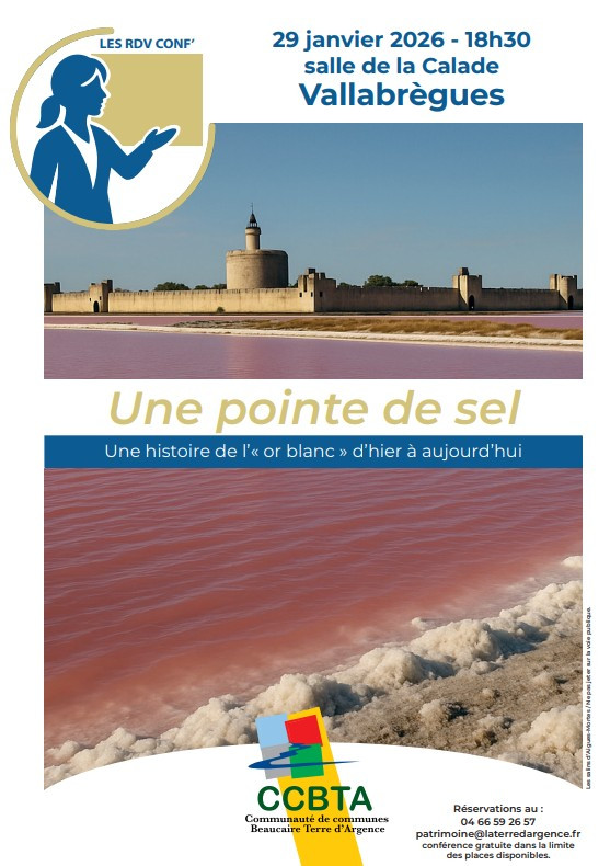 Conférence - Une pointe de sel_Vallabrègues - © Service du Patrimoine Conférence - Une pointe de sel_Vallabrègues