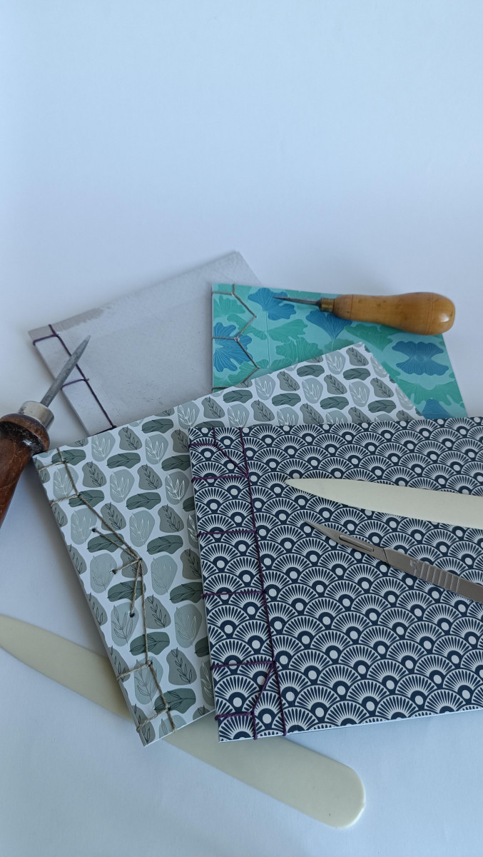 Atelier - Réalisation d'une reliure japonaise sur le thème de l'herbier avec Juliette GRELIER_Vallabrègues