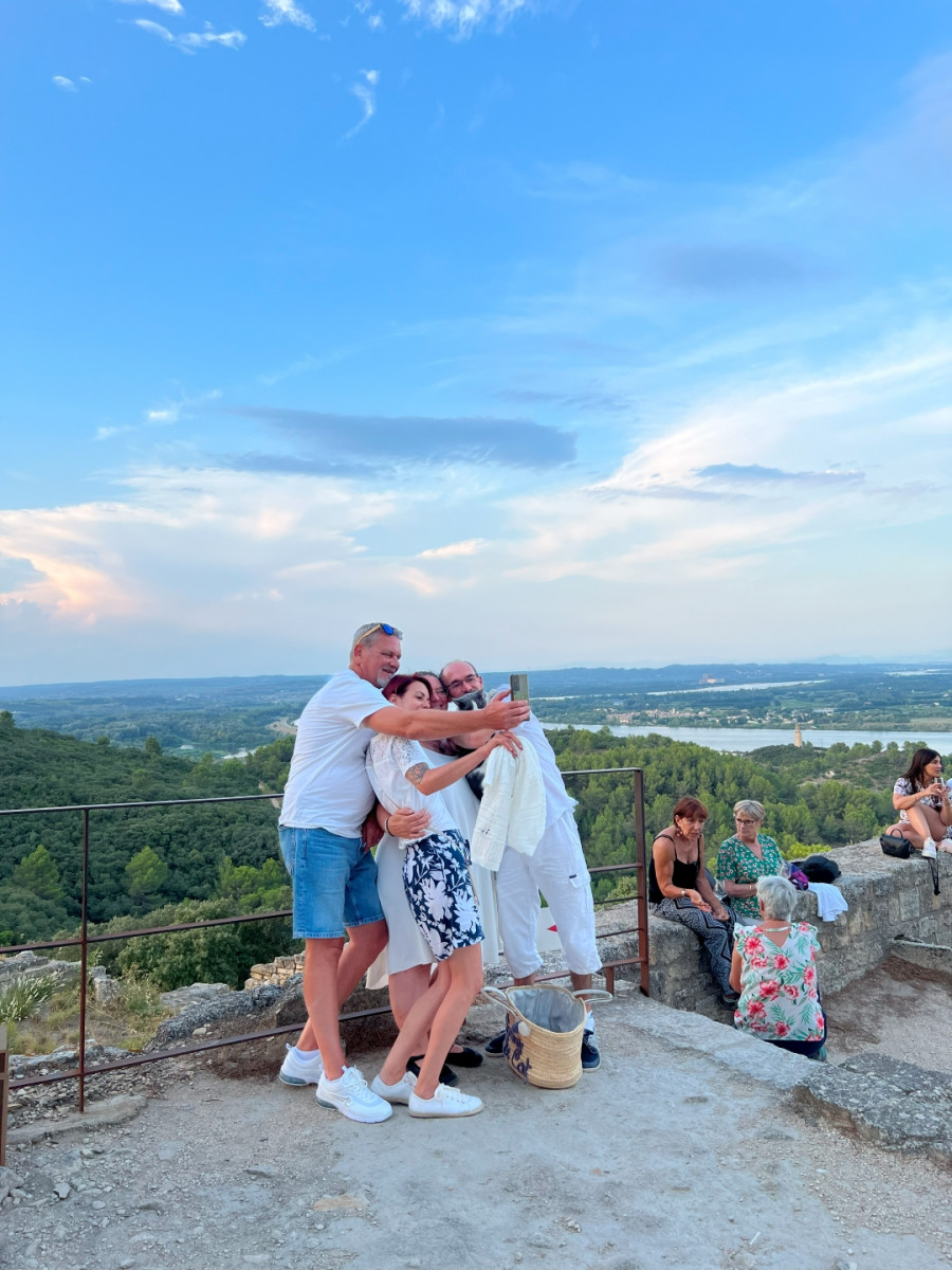 Panoramic aperitif at Saint-Roman Abbey in Beaucaire